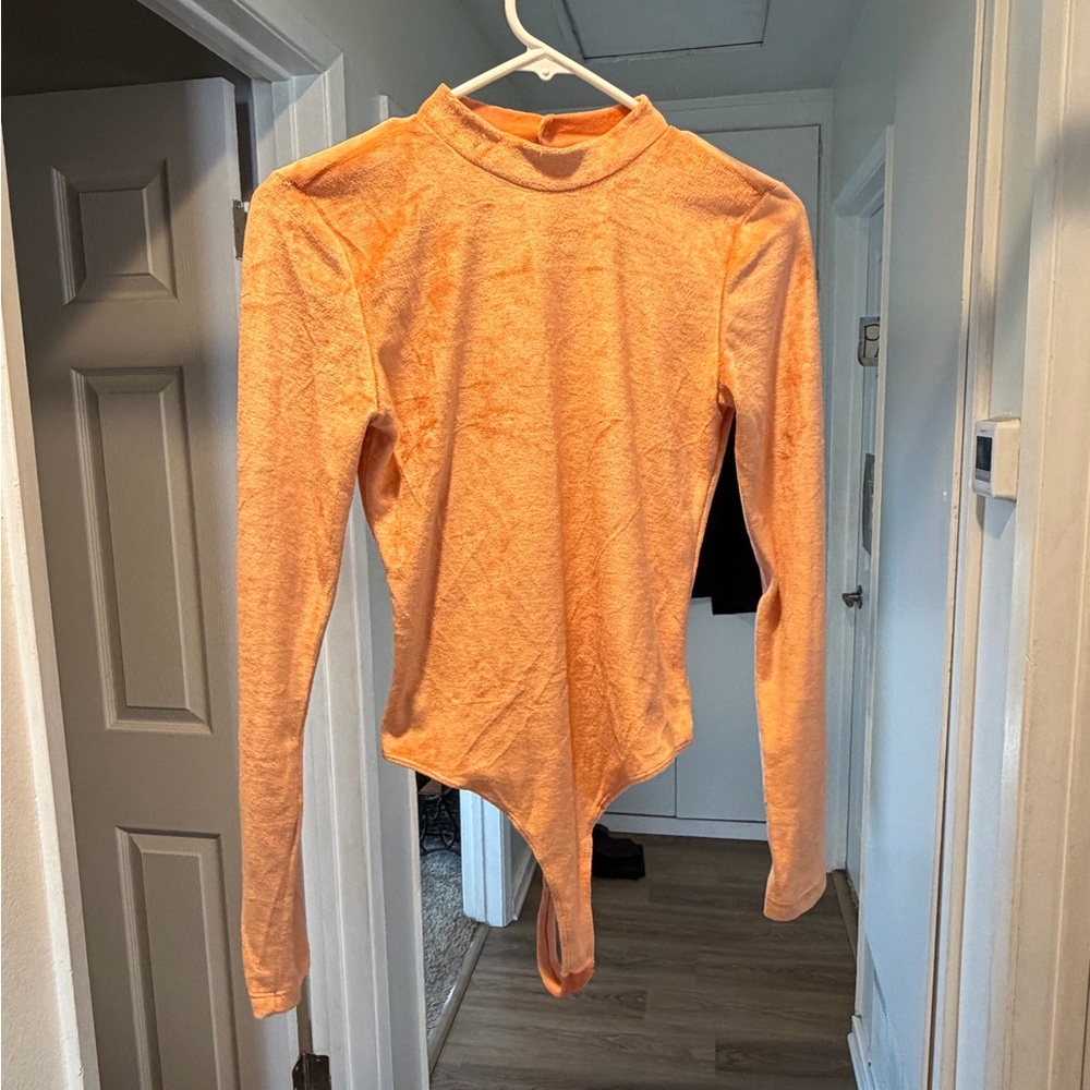 Anthropologie Coral Long Sleeve Bodysuit